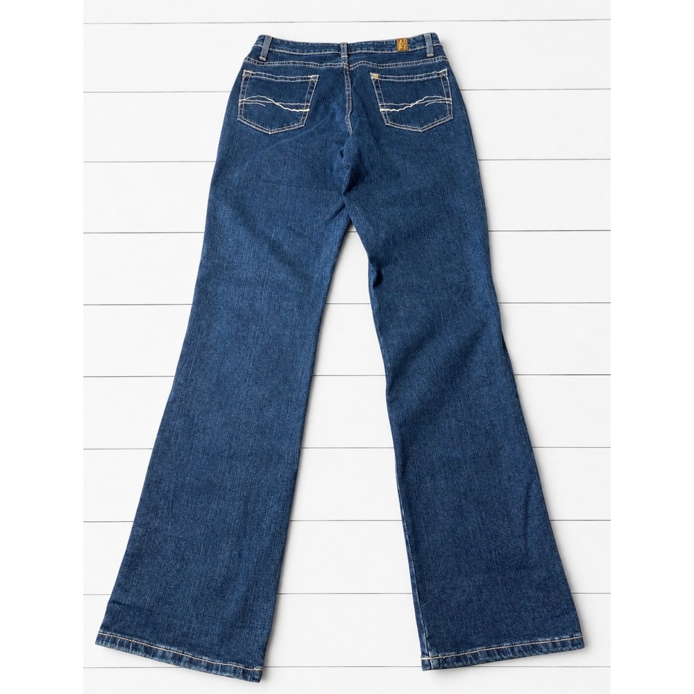 Wrangler Aura Bootcut Jeans Womens 10P/TAL Dark Wash Petite Tall‎ Stretch Blue - Picture 3 of 6